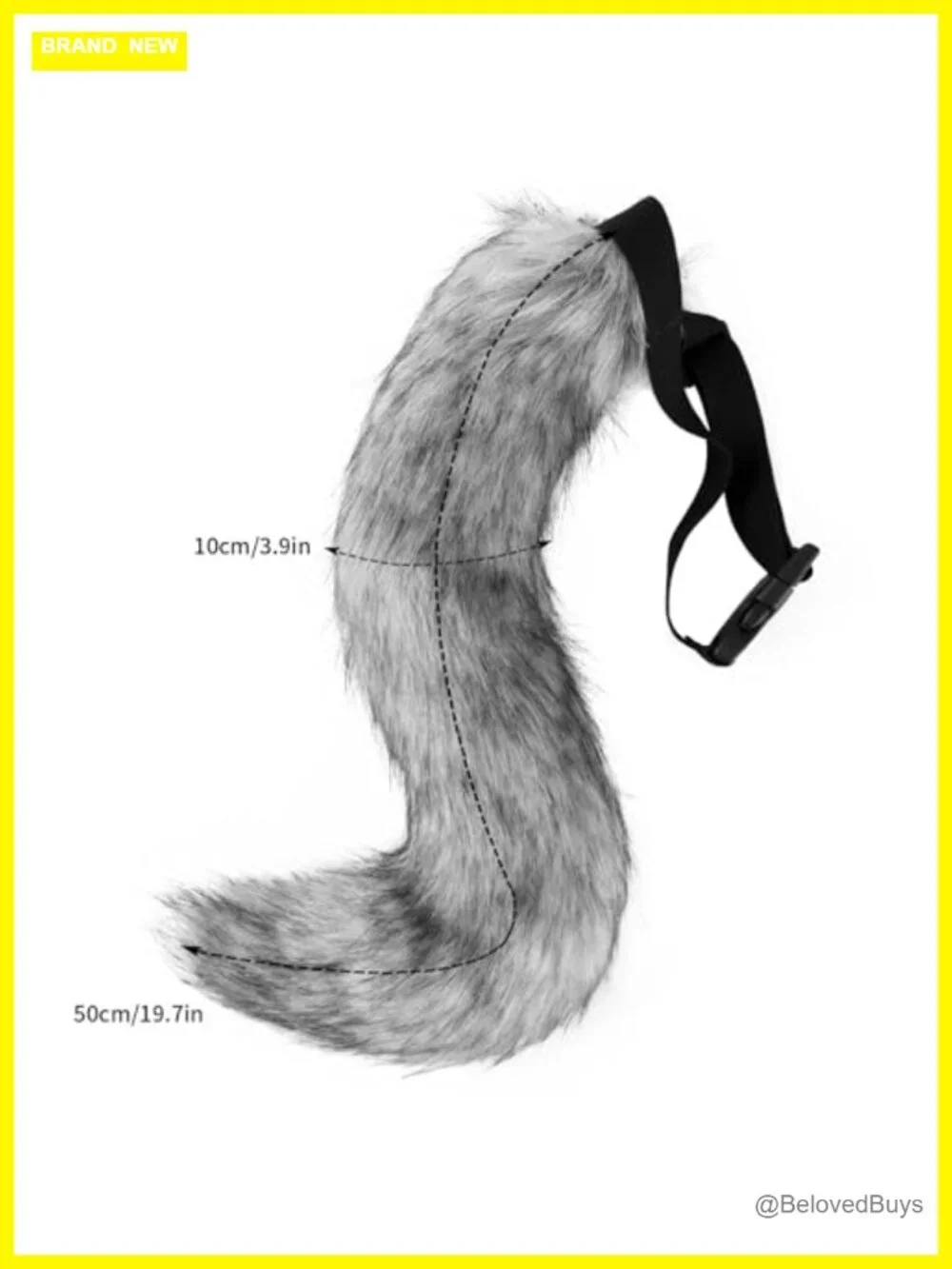 Faux Fur Fox Tail and Ears Headband Set Werewolf Costume Accessories